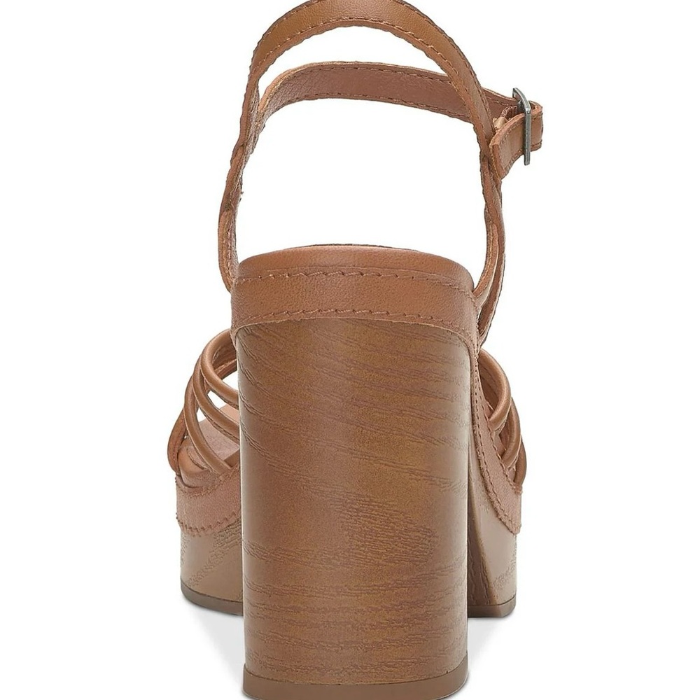 NWT Lucky Brand Ismene Buckle Leather Platform Sandals  Size 9.5 - Picture 3 of 5